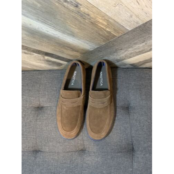 NWOT Nautica Mens Size 8 Suede Brown Leather  Slip Ons main image 7